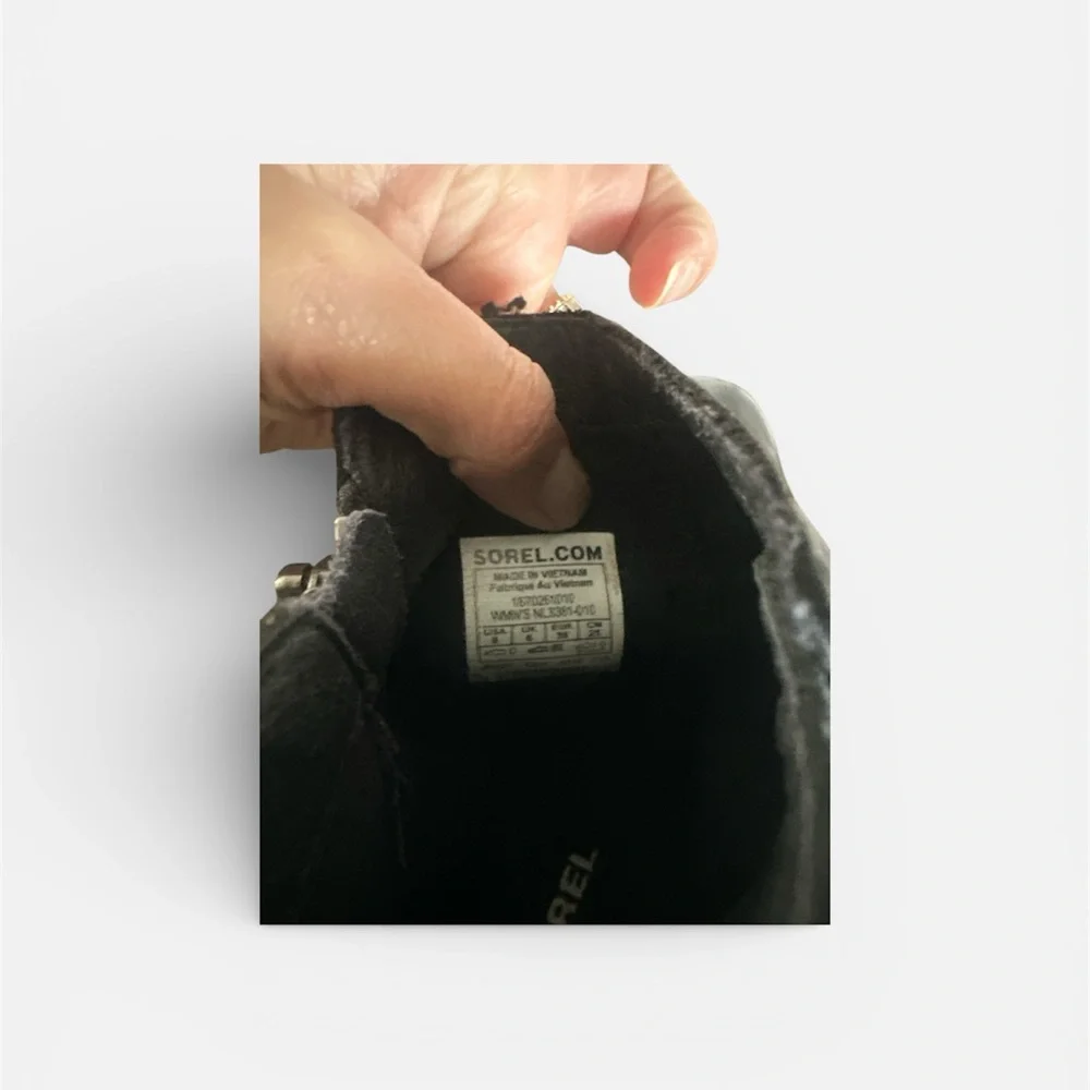 Sorel Cate Black Leather Ankle Boots - Picture 5 of 5